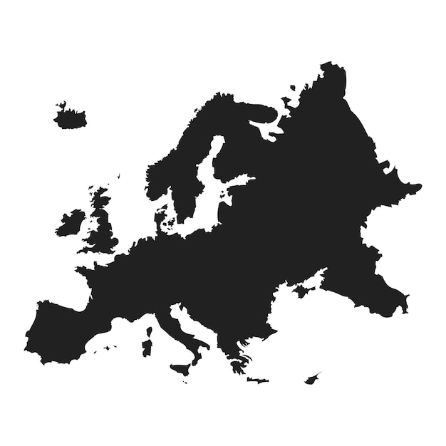 Kaart van Europa Vectorbeeld Eps 10