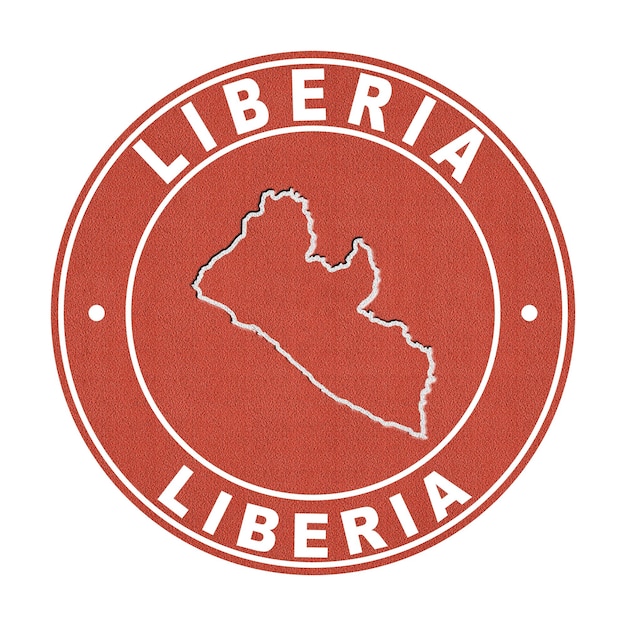 Kaart van Liberia Tennis Court Clipping Path