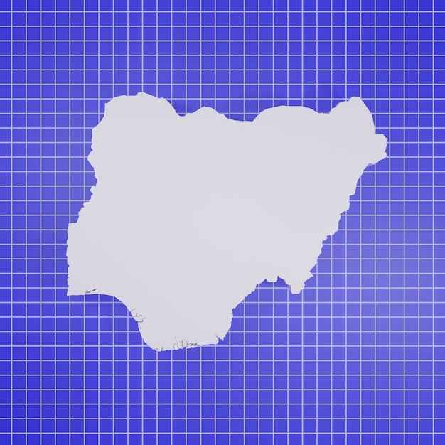 Kaart van Nigeria Rendering