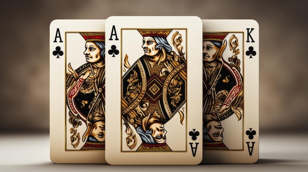 kaarten spelen met royal flush poker combinatie achtergrond