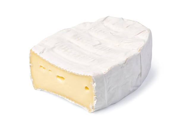 Kaas brie op een witte achtergrond