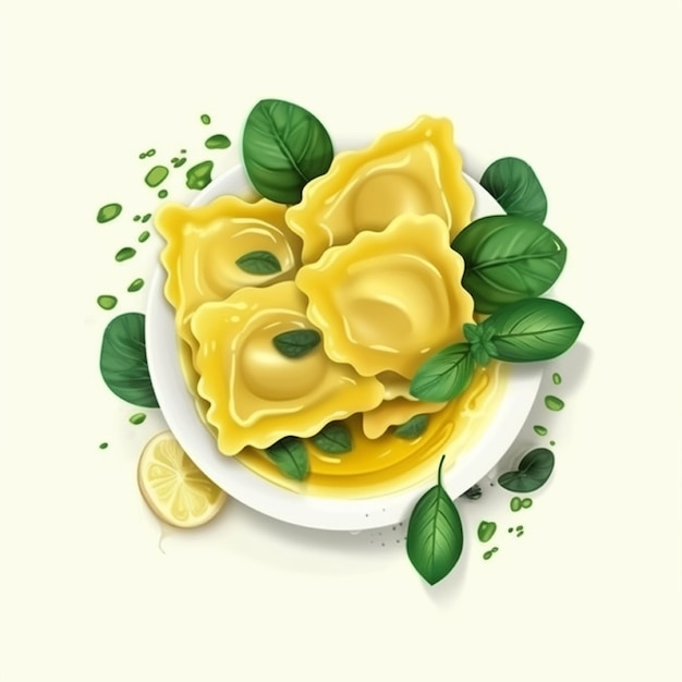 Kaas Italiaans eten pasta bestaande uit een vulling bedekt met een dunne pasta deeg AI gegenereerd