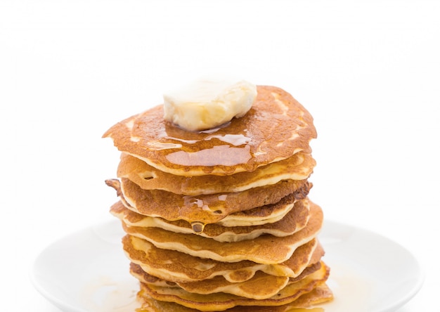 kaas op pannenkoek met honing