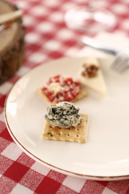 Kaasplankje, gourmet wijn en kaas charcuterie dienblad