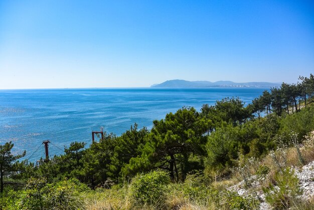 Kabardinka Krasnodar Krai Russia August 2019 Cargo ships in the Black Sea Russia