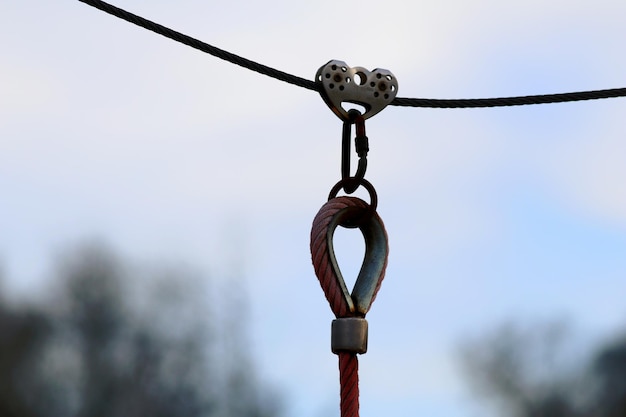 Foto kabel in de lucht