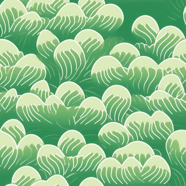 Kabosu green asian sour seamless pattern