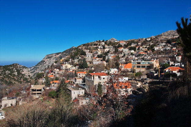 Photo kadisha valley in mountains of lebanon