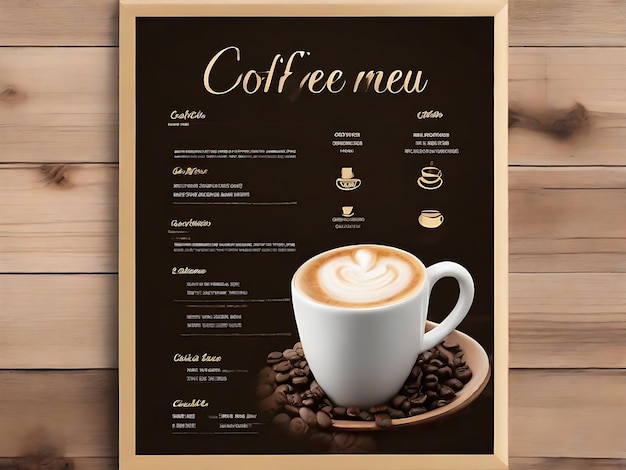 Kaffeemenu sjabloon voor sociale media