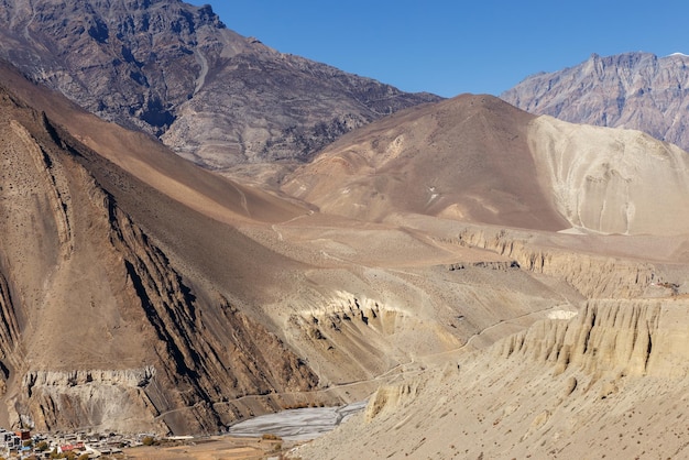 Kagbeni dorp en Kali Gandaki rivier