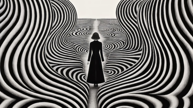 Foto kairosworld haunting op art nello stile di daria endresen e clifford coffin