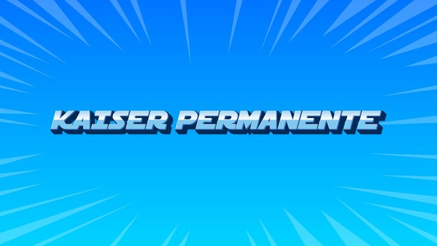 Kaiser Permanente 3D blauwe tekst