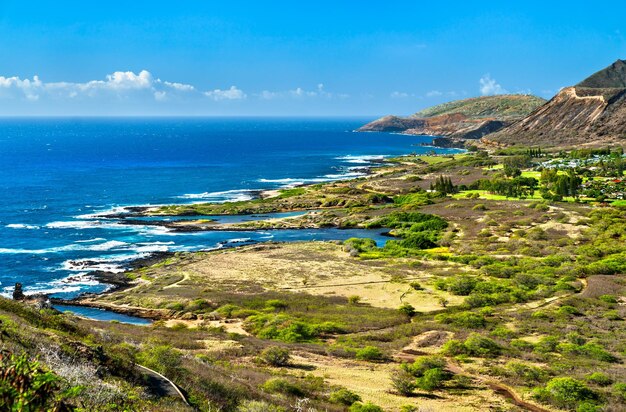 Photo kaiwi state scenic shoreline on oahu island in hawaii united states