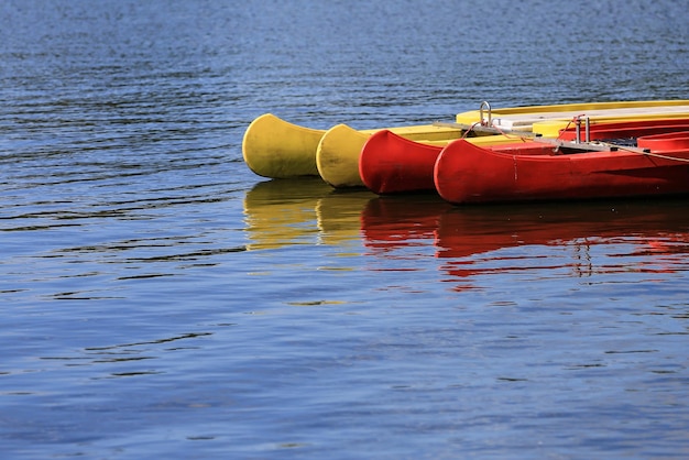 Kajakken drijven op het water