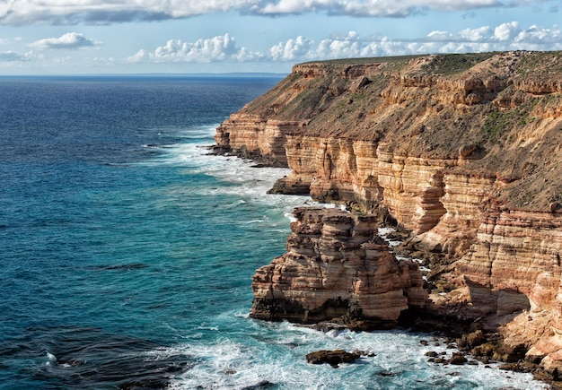 Kalbarri Batavia coast cliffs on the ocean in West Australia