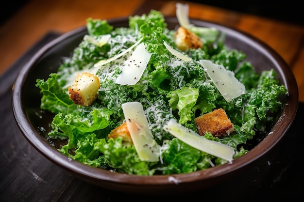 Kale Caesar Salad Healthy Lunch Recipe