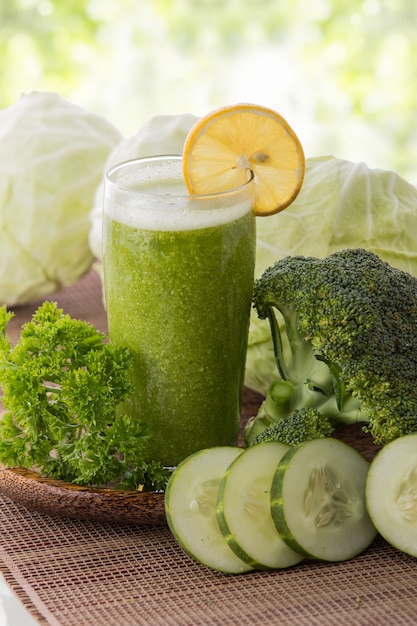 Kale, cucumber,  and broccoli juice