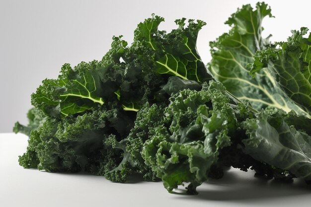 kale on white background