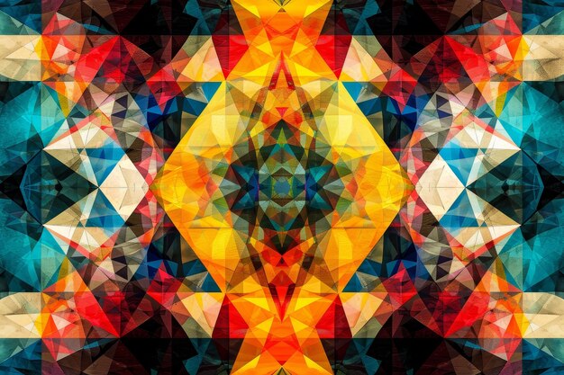 Foto kaleidoscopio di forme geometriche