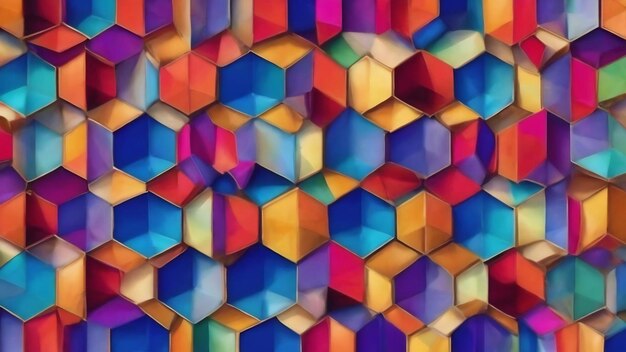 Kaleidoscope hexagonal pattern design wallpaper