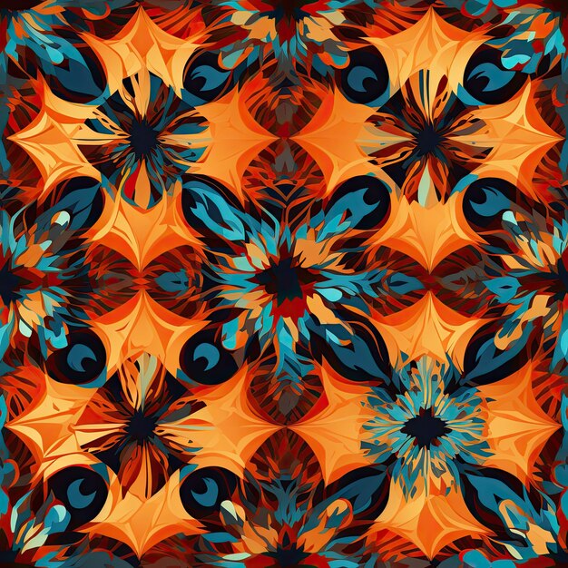 A kaleidoscope of symmetrical patterns