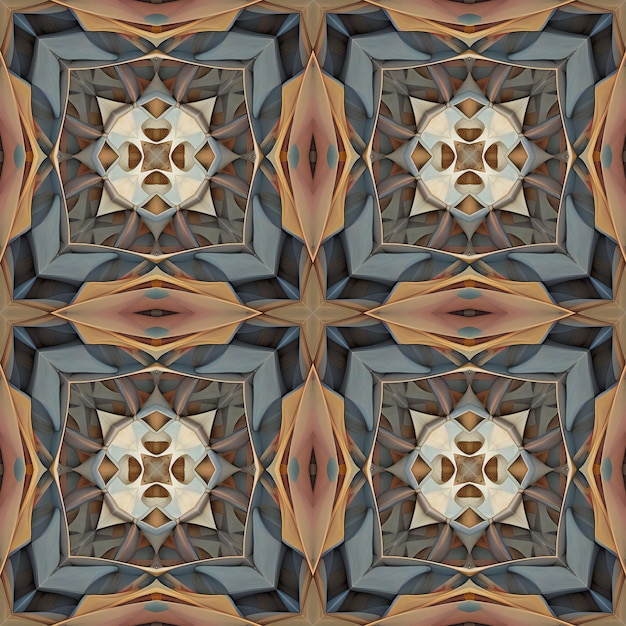 Kaleidoscopic ornamental pattern Seamless background