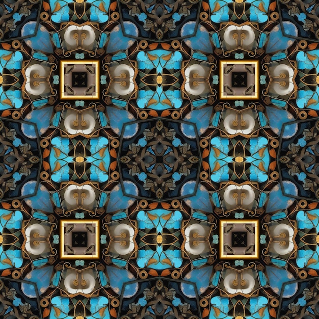 Kaleidoscopic ornamental seamless texture or background For eg fabric wallpaper wall decorations