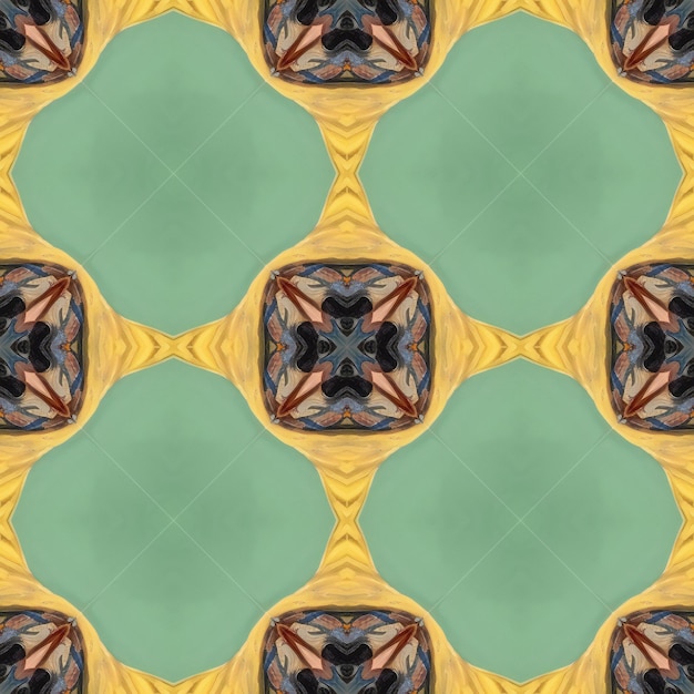 Kaleidoscopic ornamental seamless texture or background kaleidoscope pattern