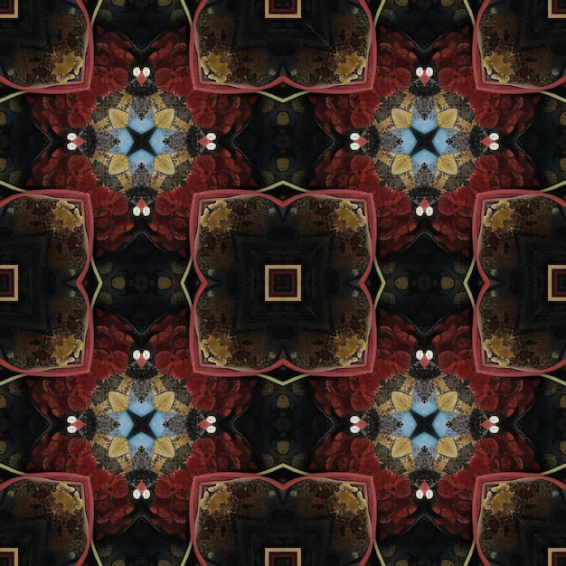 Kaleidoscopic wallpaper tiles Seamless texture or background