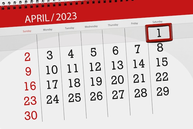 Kalender 2023 deadline dag maand pagina organisator datum april zaterdag nummer 1