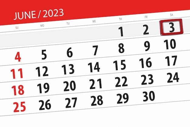 Kalender 2023 deadline dag maand pagina organisator datum juni zaterdag nummer 3