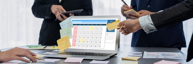 Kalender op computersoftware-toepassing voor snelle schemaplanning