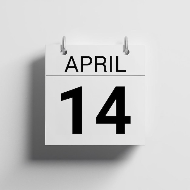 Kalender van dagen met de datum 1 april