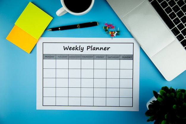 Kalender Weekplan Zakendoen of activiteiten met in een week.