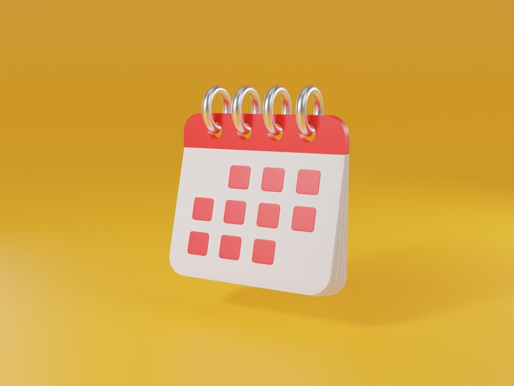 kalenderpictogram 3D-rendering