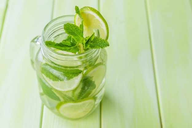 Kalk en munt detox water