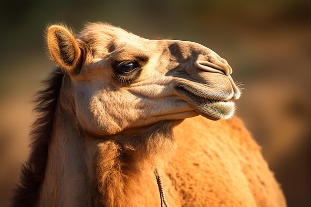 Foto kameel in woestijn eid ul adha-concept