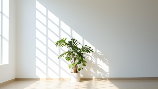 kamer in een nieuw gebouw helemaal wit en helder