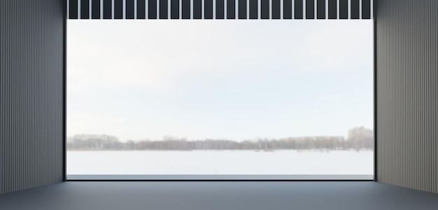 Kamer met dakraam Zonlicht schijnt door het raam in de kamer 3D-illustratie