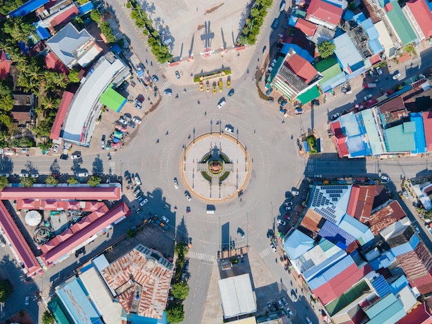 Кампот вид на город на небе Камбоджа фото Вид на город Провинция Кампот