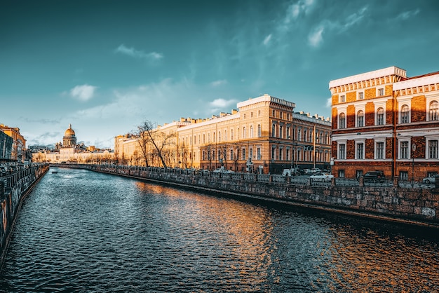 Kanaal Gribobedov. Stedelijke weergave van Sint-Petersburg. Rusland.