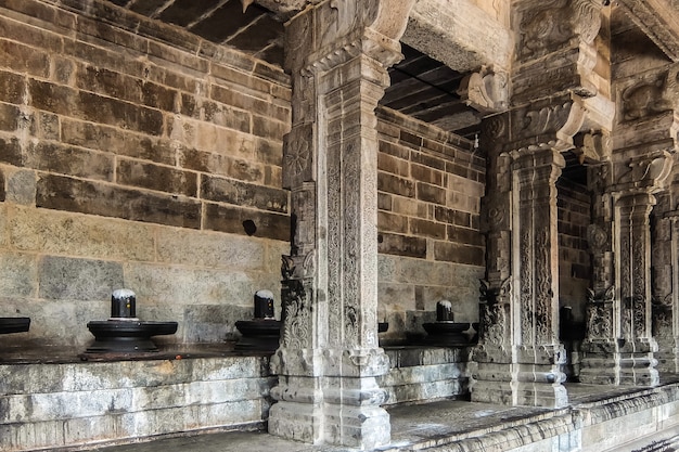 Kanchipuram India View of Sri Ekambaranathar Temple in Kanchipuram Details of architecture