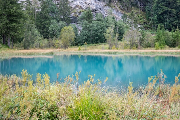 Kandersteg Switzerland - View of Muggeseeli lake