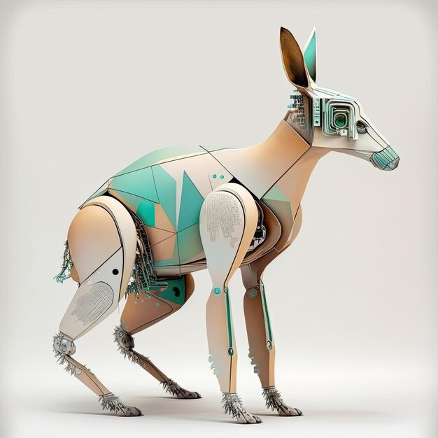 Photo kangaroo 3d illustration