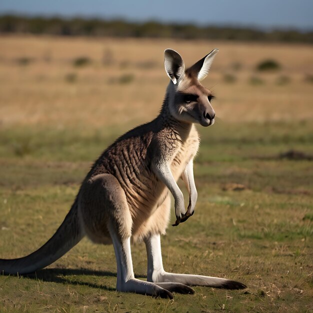 Photo kangaroo generated by ai