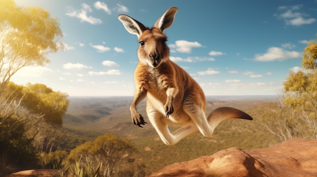 Photo kangaroo high quality background