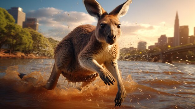 Фото Высококачественный фон кенгуру