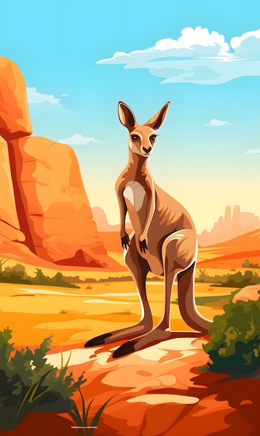 kangaroo painting Kangaroo