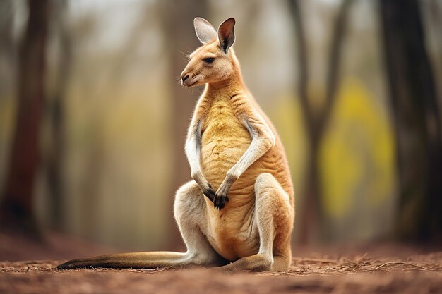 Kangaroo's Hind Legs and Tail Display