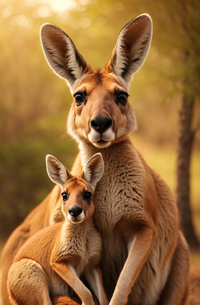 カンガルーの野生動物の写真